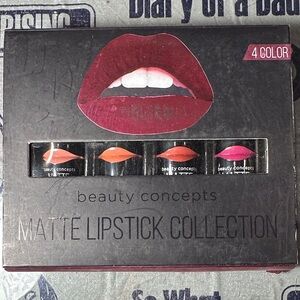Beauty Concepts Matte Lipstick Set - Red, Orange, Pink Shades